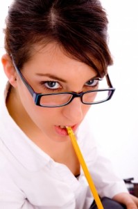 Student biting pencil by imagerymajestic FDP.net-100117152